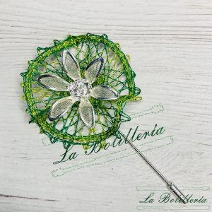 Broche Flor - La Bolillería - Tu lugar para el Arte de los Bolillos