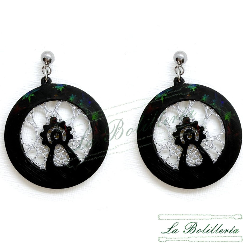 Pendientes Virgen del Pilar - La Bolillería - Tu Lugar par el Arte de Los Bolillos
