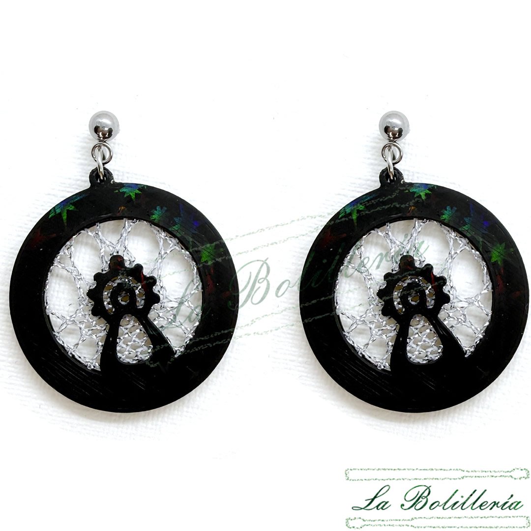 Pendientes Virgen del Pilar - La Bolillería - Tu Lugar par el Arte de Los Bolillos