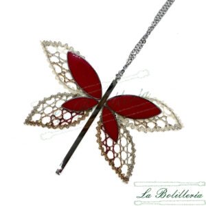 Collar Libélula - La Bolillería - Tu Lugar par el Arte de Los Bolillos