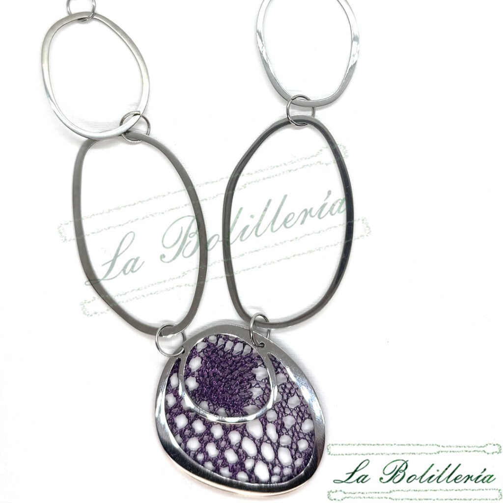 Collar Óvalos Grandes -La Bolillería - Tu Lugar par el Arte de Los Bolillos