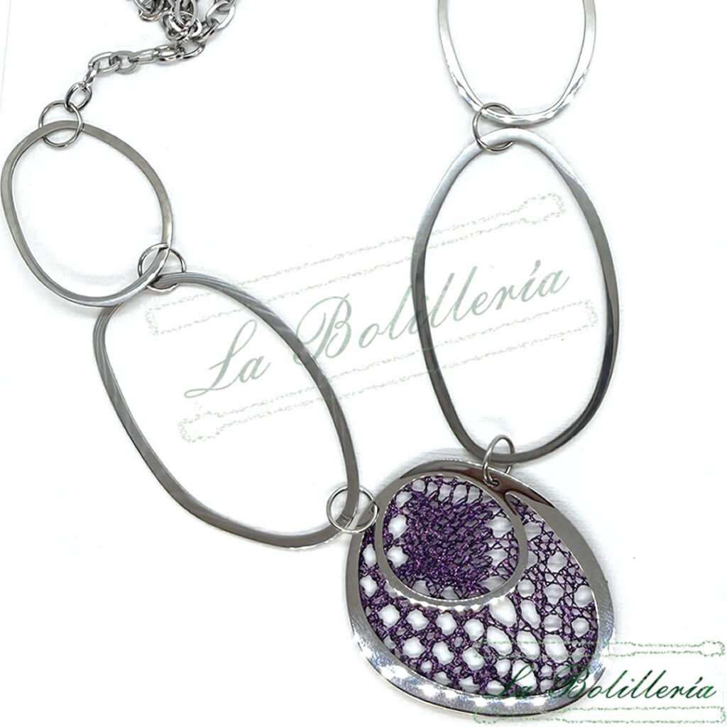 Collar Óvalos Grandes -La Bolillería - Tu Lugar par el Arte de Los Bolillos