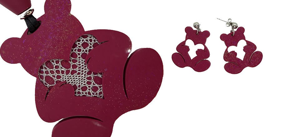 Collar Teddy Love - La Bolillería - Tu Lugar par el Arte de Los Bolillos