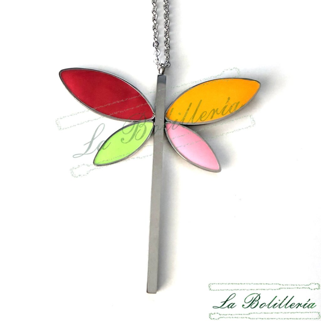 Collar Libélula - La Bolillería - Tu Lugar par el Arte de Los Bolillos