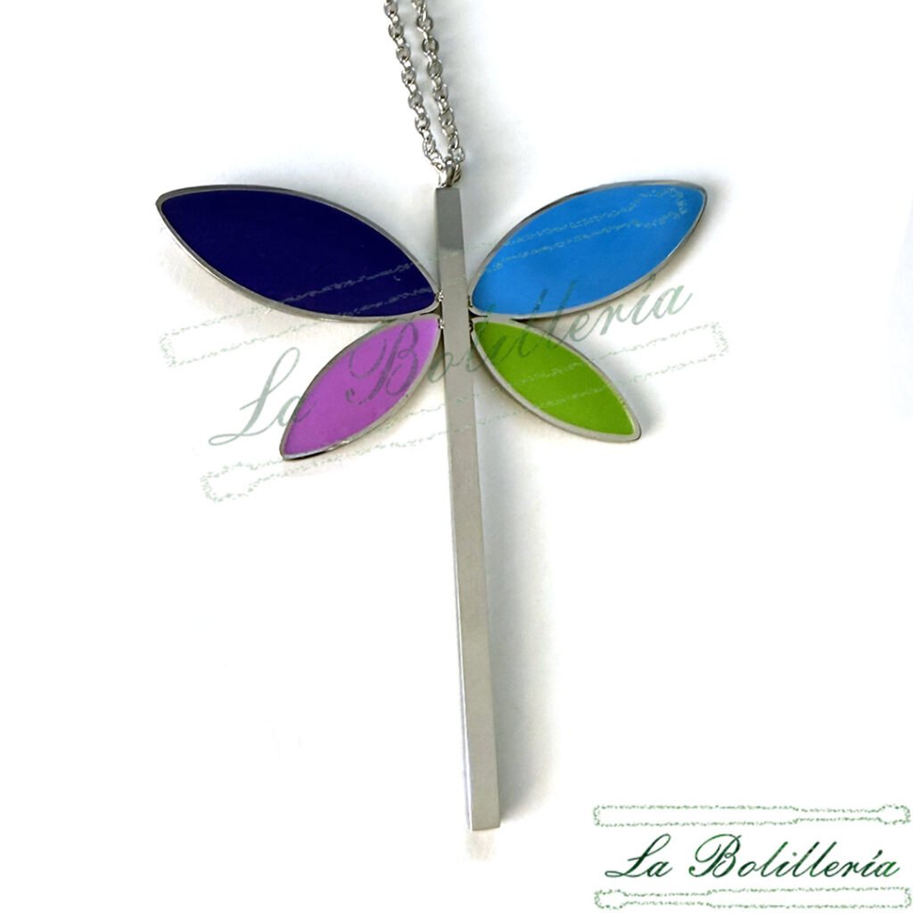 Collar Libélula - La Bolillería - Tu Lugar par el Arte de Los Bolillos