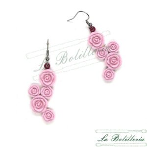 Pendientes Lace Rose - La Bolillería - Tu Lugar par el Arte de Los Bolillos
