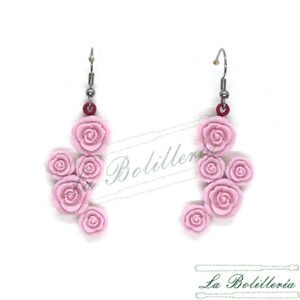 Pendientes Lace Rose - La Bolillería - Tu Lugar par el Arte de Los Bolillos