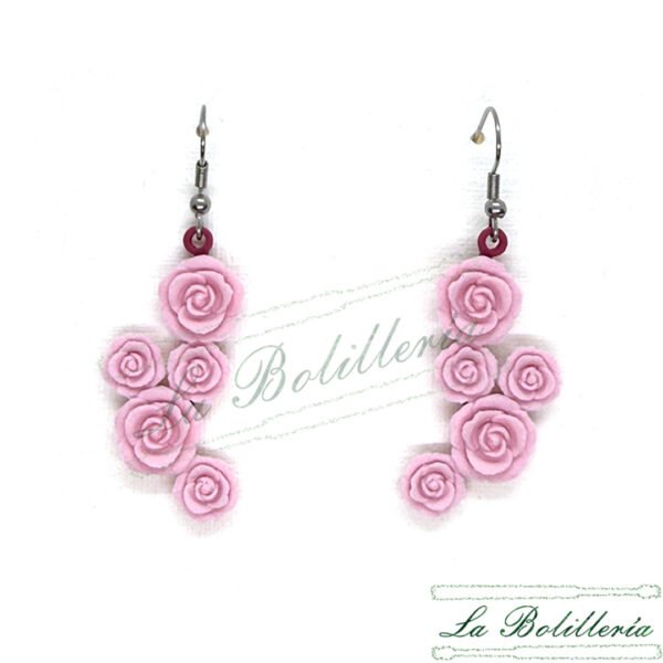 Pendientes Lace Rose - La Bolillería - Tu Lugar par el Arte de Los Bolillos