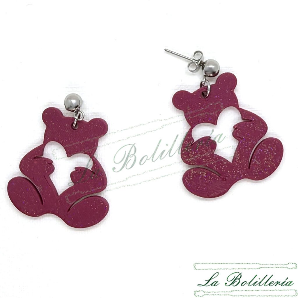 Pendientes Teddy Love - La Bolillería - Tu Lugar par el Arte de Los Bolillos