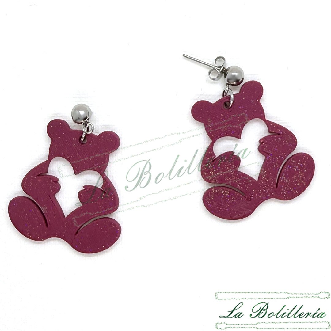 Pendientes Teddy Love - La Bolillería - Tu Lugar par el Arte de Los Bolillos